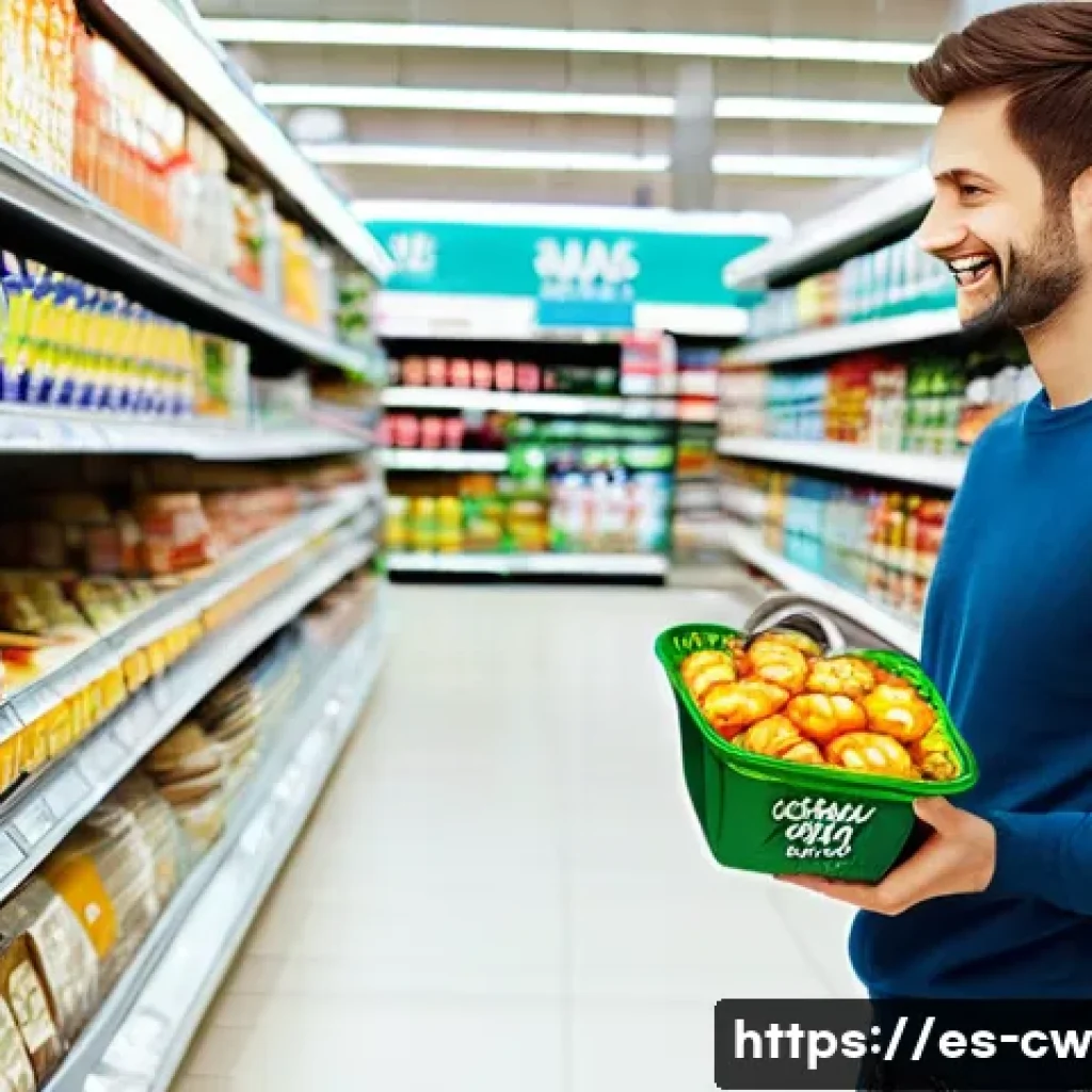 저탄수화물 다이어트 중 피해야 할 음식 - **Image Prompt 1: The Deceptive "Light" Product**
A brightly lit supermarket aisle. A person, ap...